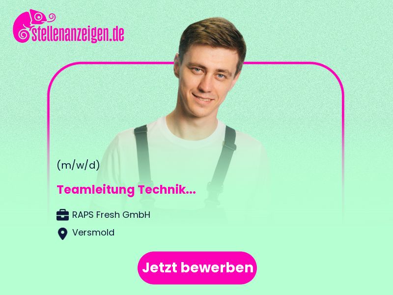 Teamleitung (m/w/d) Technik in Versmold