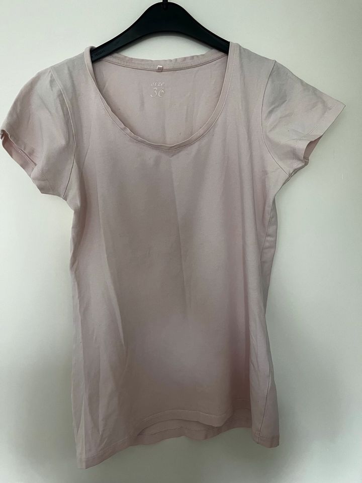 T-Shirt Shirt Basic Basicshirt rosa 36 S in Würzburg