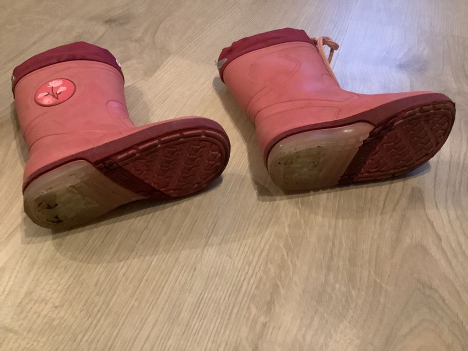 Gummistiefel mit Blinkfunktion rosa Größe 22/23 in Pohlheim