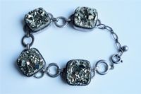 Antikes Pyrit Silber Armband Armkette Schmuck Art Deco Armreif Berlin - Lichtenberg Vorschau