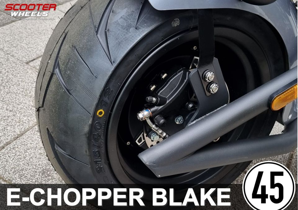 NEU⚡E-Chopper⚡ BLAKE CUSTOM UMBAU ⚡45 km/h⚡ 72V/40Ah-Akku⚡100km in Bad Kreuznach