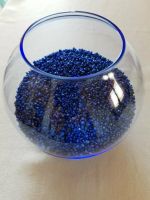 Blaue Glas-Kugelvase mit blauem Sand Baden-Württemberg - Süßen Vorschau