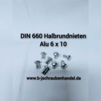 DIN 660 Halbrundnieten,Nieten, Vollnieten, Alu, Halbrundkopfniete Bielefeld - Sennestadt Vorschau