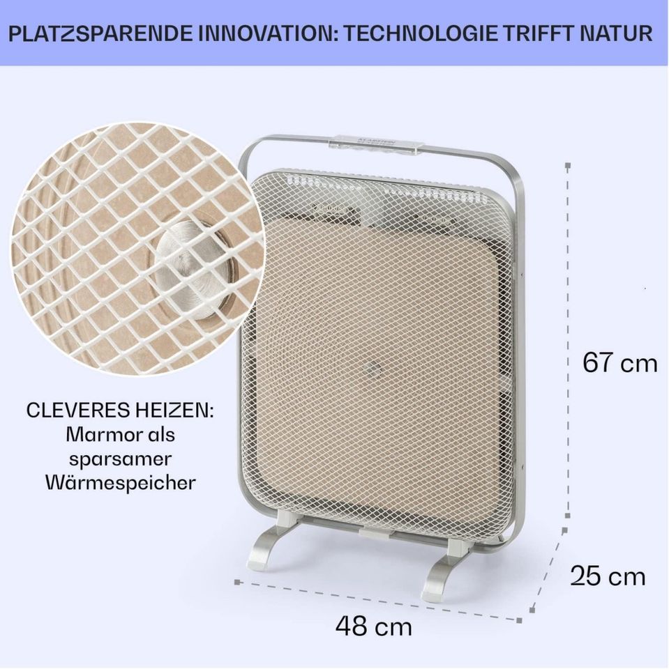 Klarstein Infrarot Heizstrahler 1300W mit Marmorplatte in Oberhaching