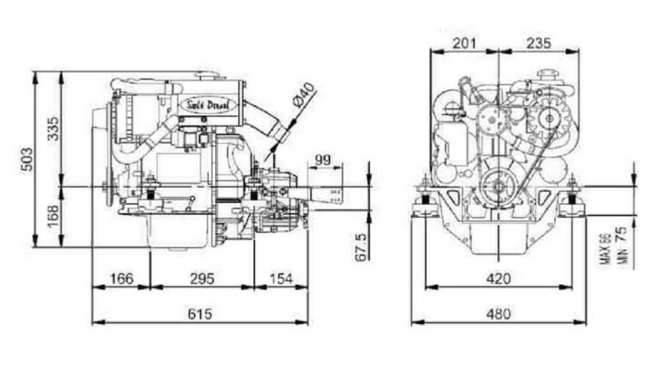 Innenborder Sole Mini 17 Einbaumotor Bootsdiesel 16PS Neumotor in Kiel