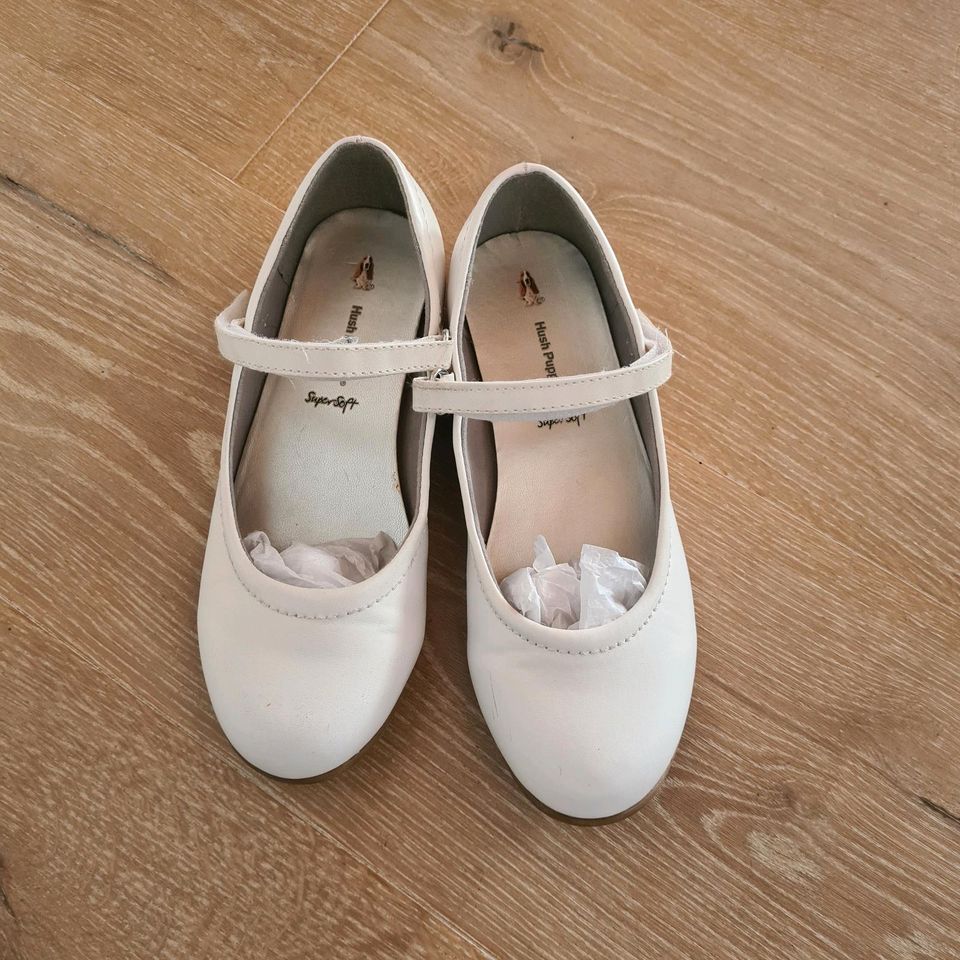 Hush Puppies Ballerina weiß Kommunion Hochzeit Blumenmädchen 33 in Niederalteich