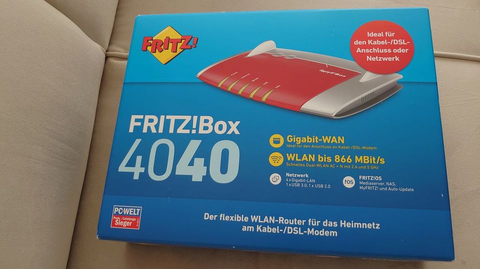 FRITZ!Box 4040 WLAN-Router Gigabit-WAN (ohne Modem) in Nürnberg (Mittelfr)