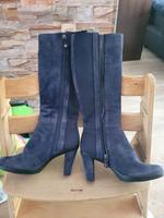 Geox Damen-Stiefel – Veloursleder mit Absatz | Größe 38 | Dunkel Bayern - Fürth Vorschau