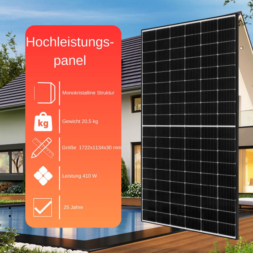 Balkonkraftwerk 820 W / 600 W Solar Solaranlage Photovoltaik PV in Wanderup