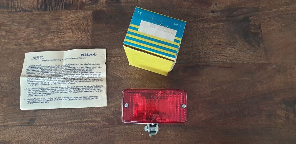 FER Rückleuchte Lampe Nebelschlusslicht Nebelrücklicht Weiß DDR in Zuchau