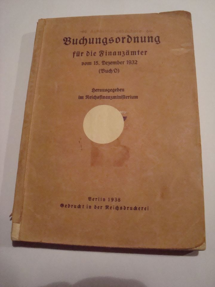 Buchungsordnung für die Finanzämter vom 15.12.1932 in Bad Nauheim