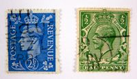 Briefmarken Großbritannien Postage revenue, grün und blau Brandenburg - Havelaue Vorschau
