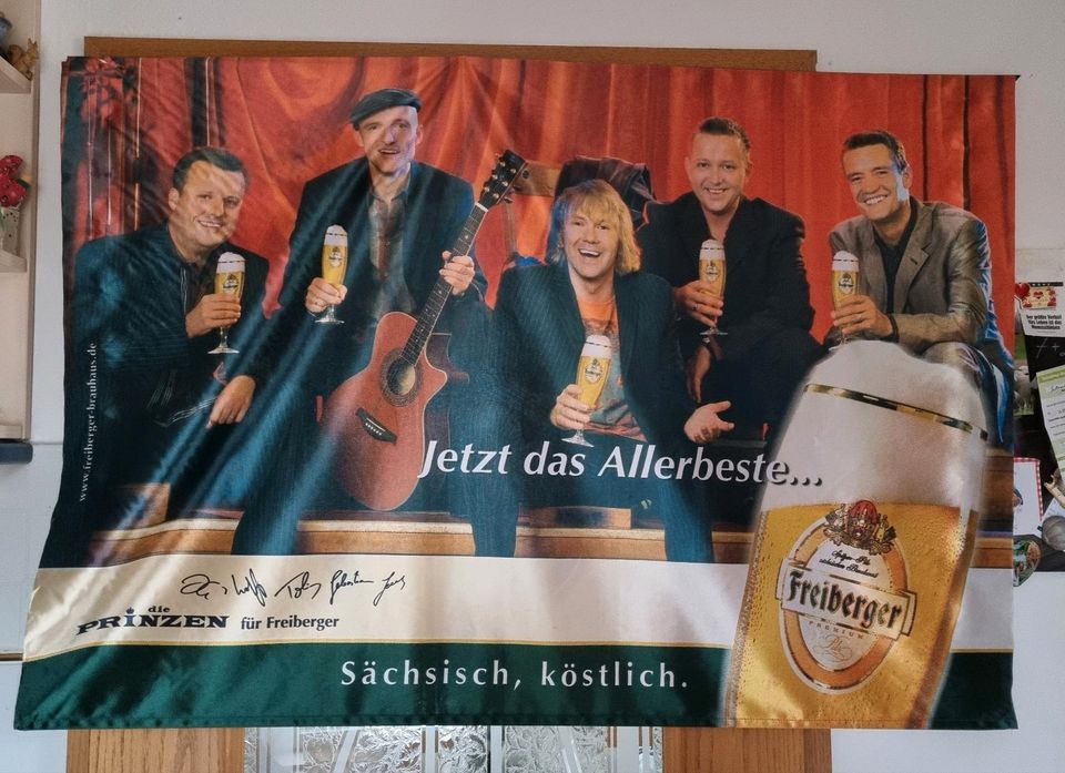 Werbeplakat aus Stoff mit " Die Prinzen" in Coswig