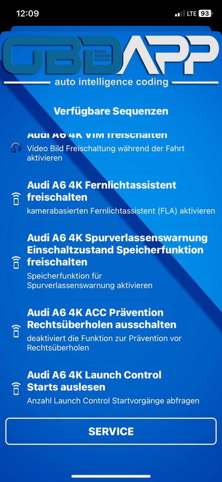 stemei.de OBDAPP Interface für Audi A6 4K ab 2018 in Bruckmühl