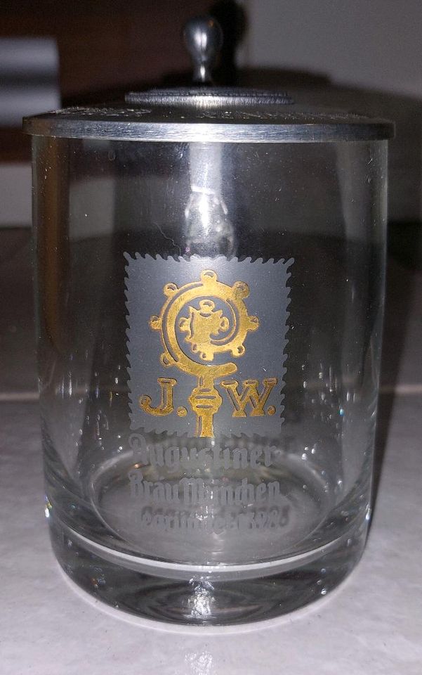 augustiner münchen glas krug zinndeckel 500 jahre  reinheitsgebot in Fürstenfeldbruck