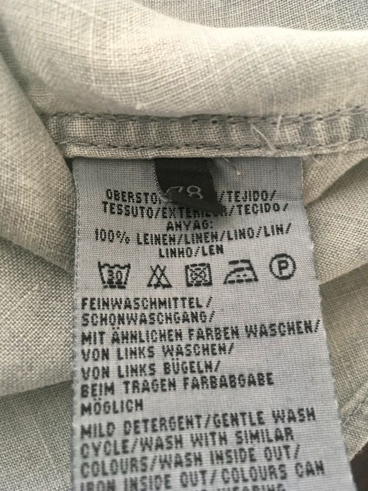 MARC O‘ POLO Leinenbluse Bluse 1/2 Arm tailliert graublau in Esslingen