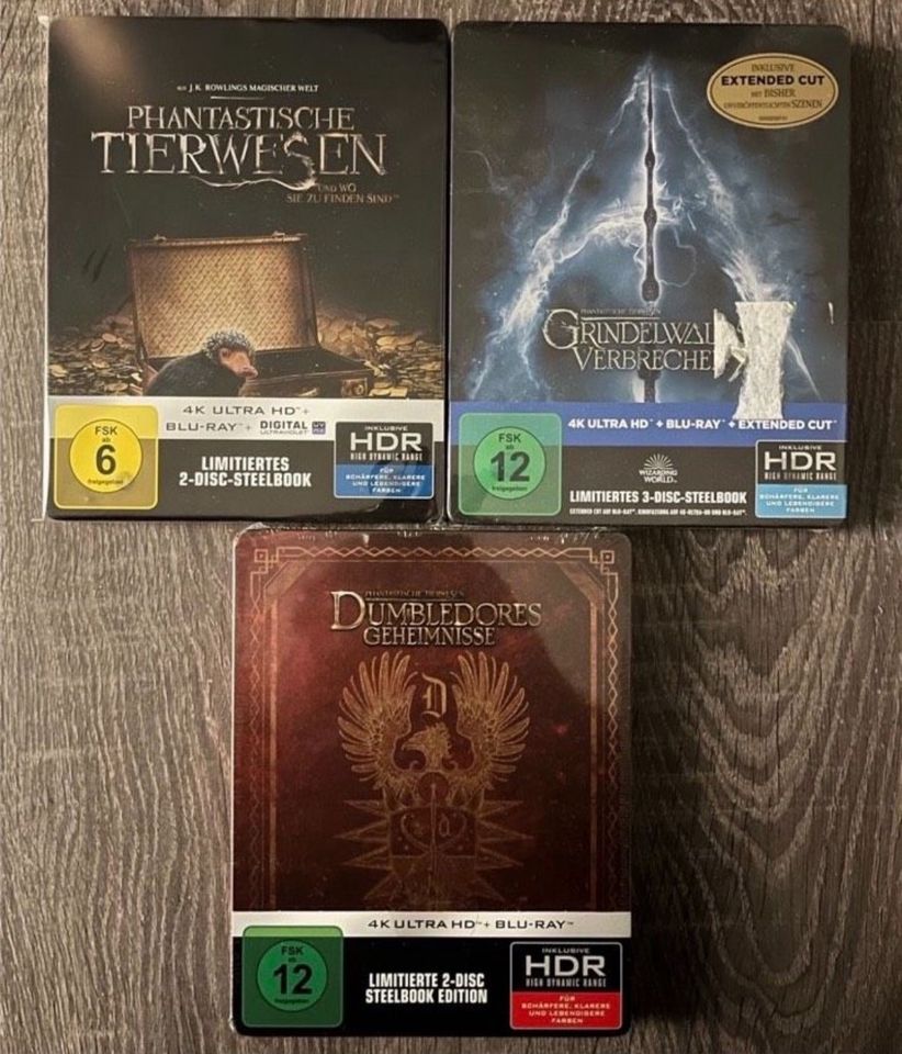 Harry Potter Steelbook + Phantastische Tierwesen Steelbook 4K neu in Gelsenkirchen