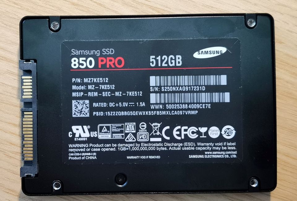 Festplatte - Samsung SSD 850 Pro 512GB in Bad Abbach