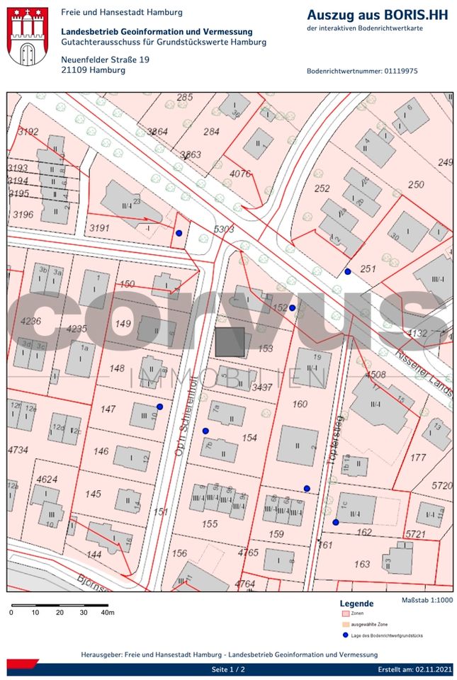 Entwicklungsgrundstück für 3 Wohneinheiten -  MIT BAUGENEHMIGUNG - in Hamburg