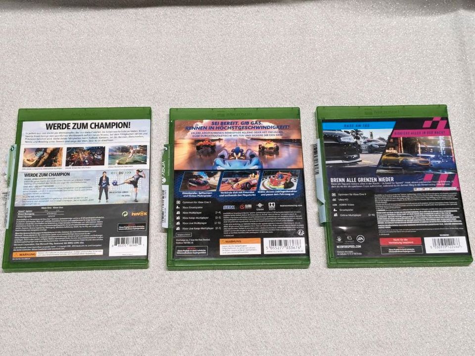 Xbox One Spiele Team Sonic Racing NFS HEAT KINECT RIVALS * Kamera in Heinersreuth