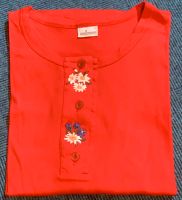 Shirt v. Wollmann mit Blumenstickerei, dunkelrot-weinrot, Gr.40 Schleswig-Holstein - Emkendorf Vorschau