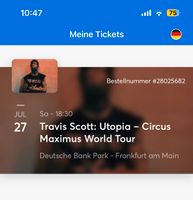 Travis Scott Konzertticket 27.7.2024 Frankfurt am Main Frankfurt am Main - Sachsenhausen Vorschau