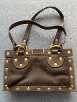 Bally Tasche klein Leder Stoff braun Bayern - Allersberg Vorschau