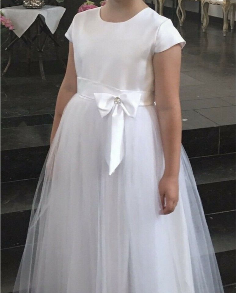 Kommunion Hochzeit Geburtstag Kleid Jäckchen Tüll Gr 140 146 top in Bergneustadt