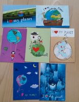 9 Postkarten *  I love my planet * Postcrossing * neu Nordrhein-Westfalen - Menden Vorschau