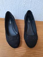Schuhe Ballerinas Gr. 38 schwarz Glitzer Nordrhein-Westfalen - Roetgen Vorschau