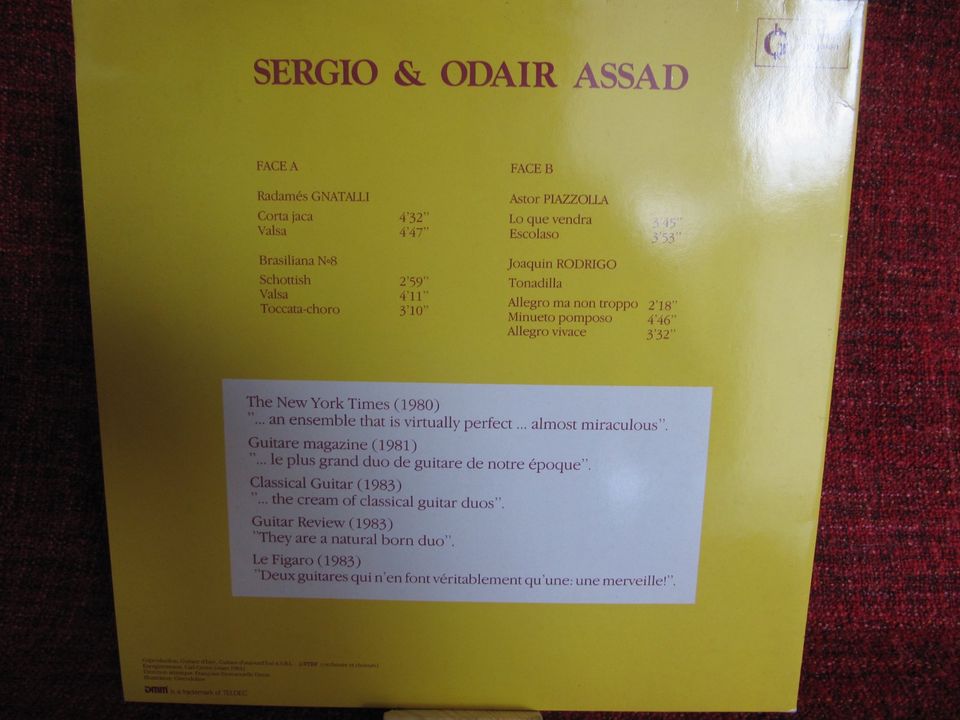 Sergio & Odair Assad - Guitare D´hier et D´aujourd ´hui   Vinyl in Holzwickede