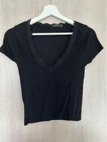 Shirt Stradivarius Gr. S schwarz mit Spitze Bayern - Hohenfurch Vorschau
