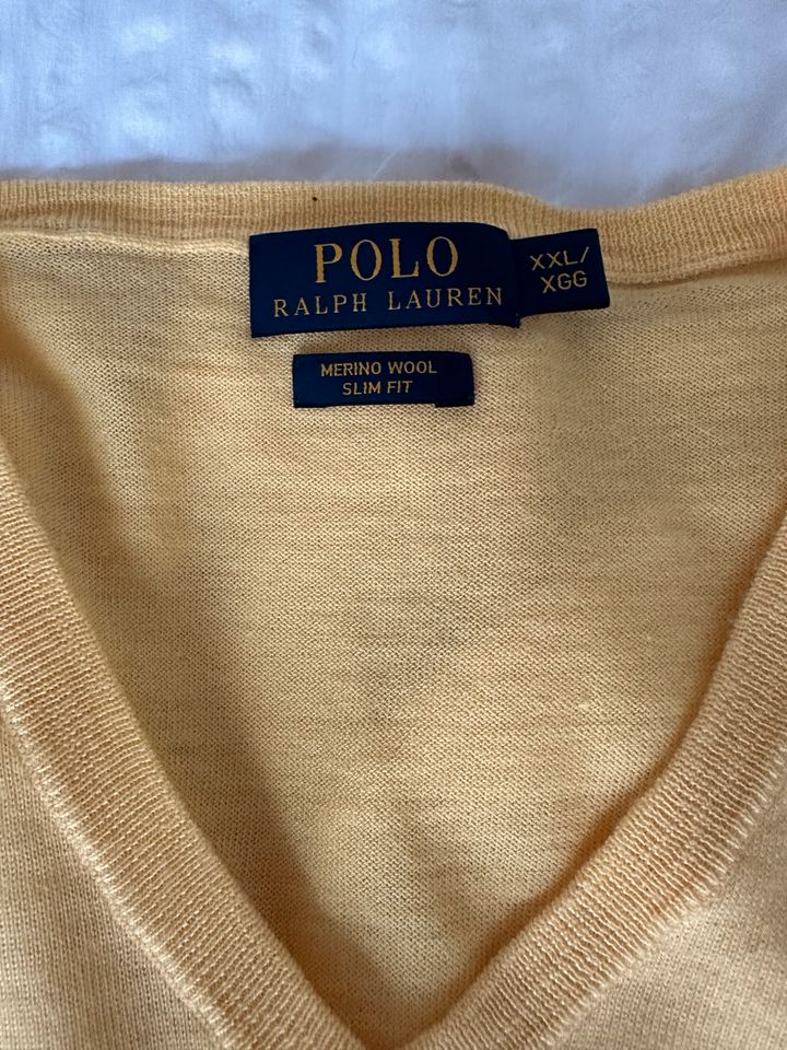 Ralph Lauren Pulli Merino Wool slim fit gelb Gr. XXL in München