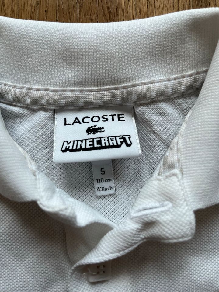 Lacoste Minecraft Poloshirt 110cm weiß 5A in Berlin