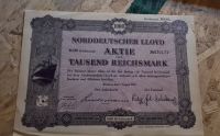 Norddeutscher Lloyd 1000 Mark Aktie Baden-Württemberg - Gernsbach Vorschau