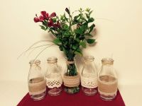 Mieten: Vasen 35 Stk Jute Spitze vintage; Deko Hochzeit verleihen Niedersachsen - Braunschweig Vorschau