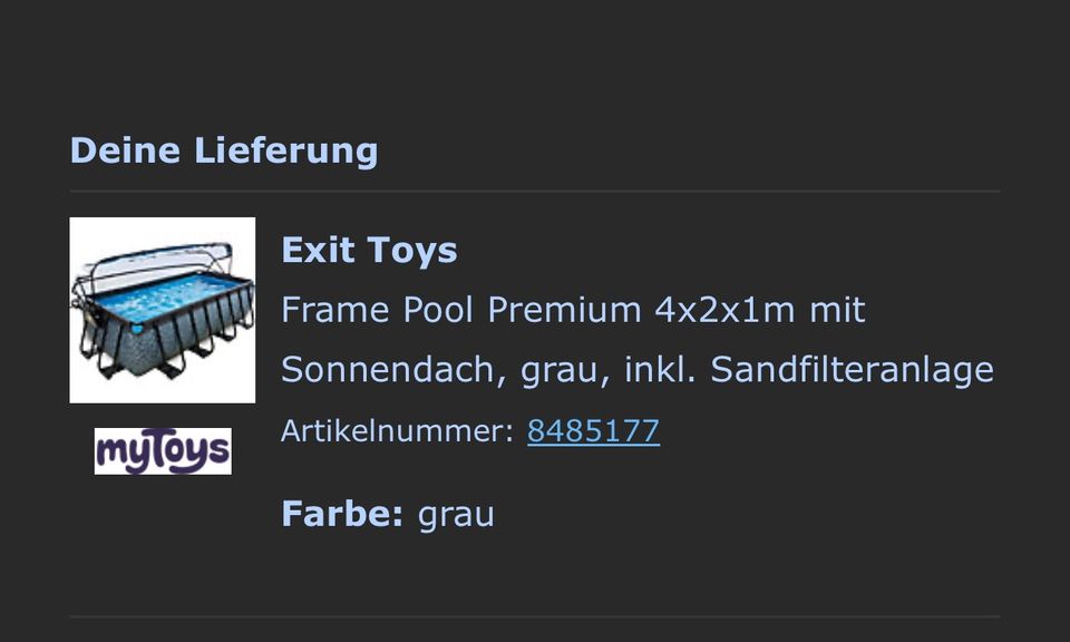 Exit Pool mit Dach in Frechen