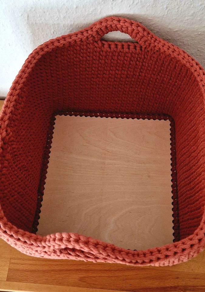 Häkelkorb groß passend für KALLAX Regal aus Baumwollkordel in Leonberg