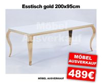 XXL Edelstahl Gold Esstisch Tisch Esszimmer Küche 200x95cm Barock Aachen - Aachen-Brand Vorschau