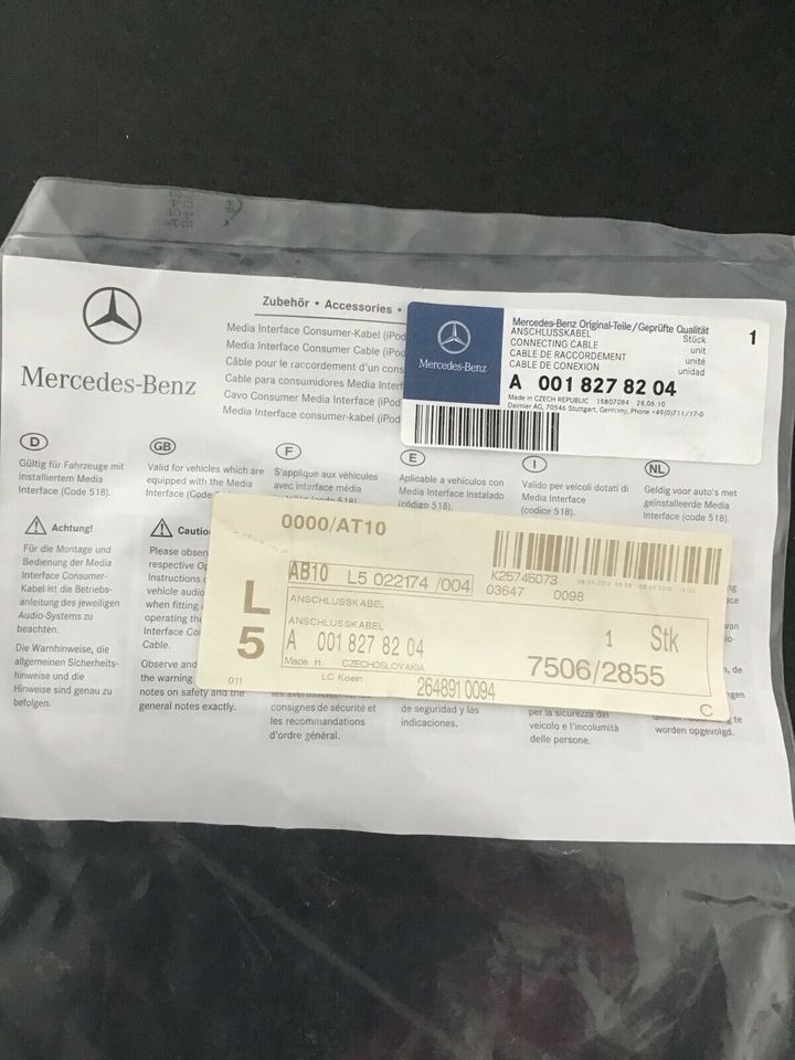 Mercedes Anschlusskabel NEU A0018278204 in Bergheim