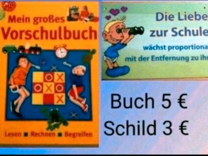 Vorschulbuch Vorschule Buch lesen rechnen begreifen Türschild in Friesoythe