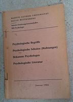 PSYCHOLOGIE Literatur / antiquarisches DDR Fachbuch von 1982. Ver Sachsen-Anhalt - Merseburg Vorschau