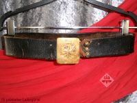 Ledergürtel mit handgefertigter Messingschnalle (Adler mit Krone) Herzogtum Lauenburg - Büchen Vorschau