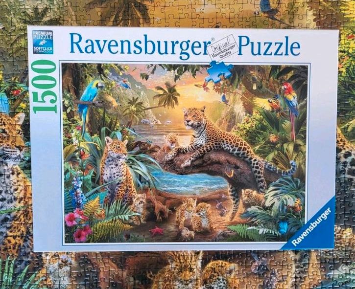 Ravensburger Puzzle 1500 Teile - Leopardenfamilie im Dschungel in Emmerthal