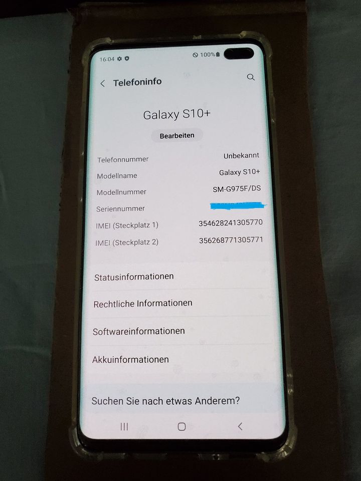 Samsung Galaxy S10 + 6,4" Ceramic White SM-G975FDual 128gb in Dresden