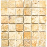 Mosaik Fliese gold antik Travertin gelb gold 4,8x4,8cm Schleswig-Holstein - Hammoor Vorschau