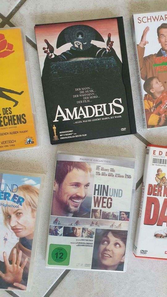 6 DVD's, Amadeus, Kindergartendaddy, Hin und Weg etc. in Kronsgaard