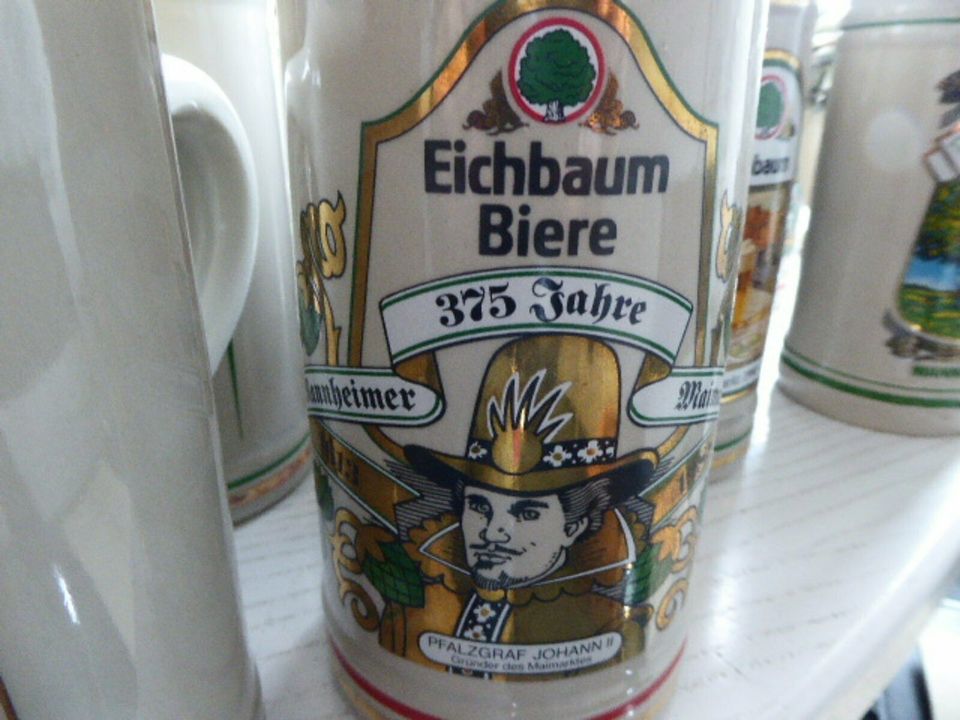 18 Eichbaum Bierkrüge Maimarkt Mannheim in Bad Dürkheim
