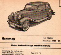 Hanomag Kurier 1934 -39 Schmierplan Datenblatt original Baden-Württemberg - Schopfheim Vorschau