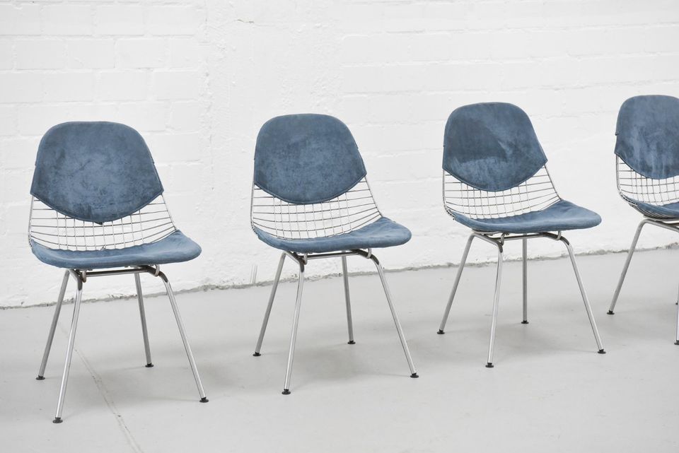 8x Charles Eames Wire Chair DKX von Vitra in Centrum